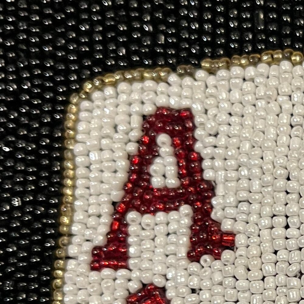 Beaded Cross Body Bag Purse Cards Las Vegas Ace of Diamonds Jack of Spades - Picture 9 of 11
